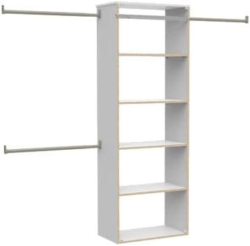 ClosetMaid SuiteSymphony Hanging Closet Kit Includes (1) Tower, (3) Closet Ro...