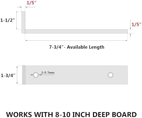 NEODROP 8 Inch Floating Shelf Brackets, Heavy Duty Hidden Bracket for Wall, M...