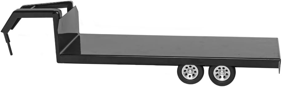 Little Buster Toys Gooseneck Flatbed Trailer โ All-Metal 1:16 Scale Black Ran...