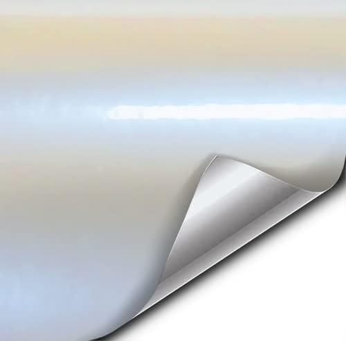 VViViD Space Pearl Metallic White Gloss Vinyl Wrap Film Roll Sheet DIY Easy t...