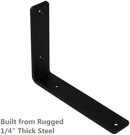 NEODROP 12-Pack 12 Inch Heavy Duty Shelf Brackets, Premium Floating L Bracket...