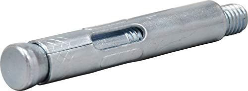Hillman Sleeve Anchors, 1/2in x 3in, 12 Pack, Silver Zinc