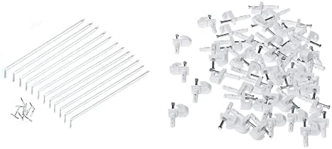 ClosetMaid 12-Inch Support Brackets and Back Wall Clips for Wire Shelving (48...