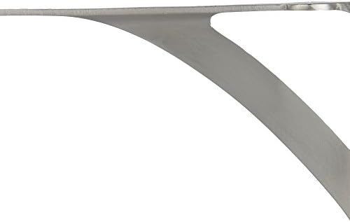 A29 Shelf Brackets, Solid Brass, Brushed Nickel Finish, Set of 2