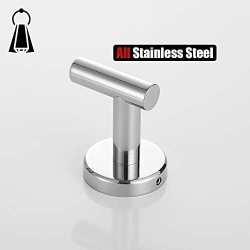 JQK Chrome Bathroom Towel Hook, 304 Stainless Steel Coat Robe Clothes Hook fo...