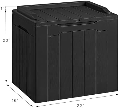 Devoko 30 Gallon Resin Deck Box Waterproof Outdoor Storage Box for Patio Furn...