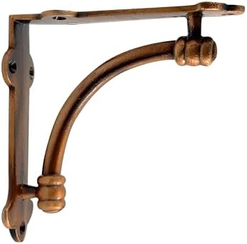 NACH Decorative Shelf Brackets, 4 Pack of 5.25 x 1.25 x 5.25 inch Copper Cast...