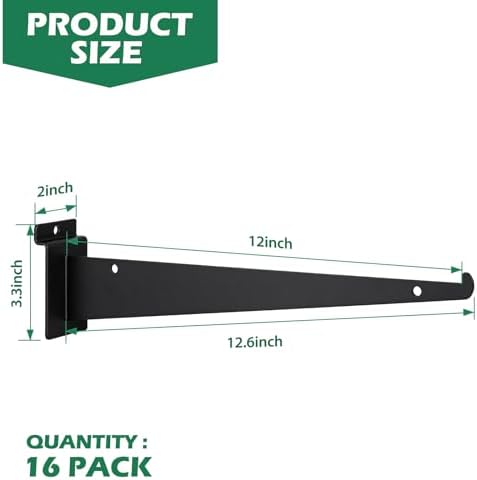 12 Inch Slatwall Shelf Bracket, Slatwall Accessories, Heavy Duty Slat Wall Sh...