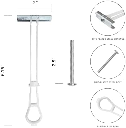 40-Pack 1/4"-20 Heavy Duty Quick Toggle Anchors with Bolts Set | for Dry...