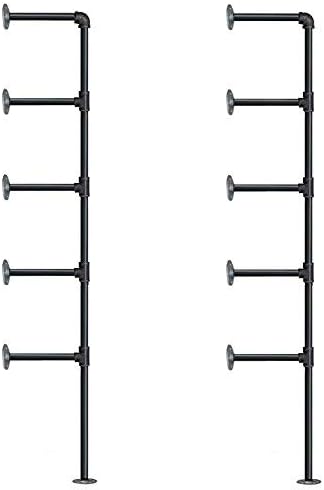 Industrial Retro Wall Mount iron Pipe Shelf,DIY Open Bookshelf,Hung Bracket,H...