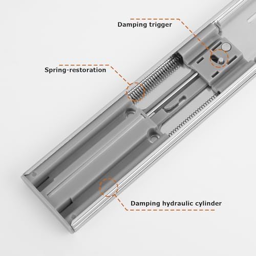 LONTAN 6 Pairs 18 Inch Soft Close Drawer Slides Heavy Duty 100lb Capacity