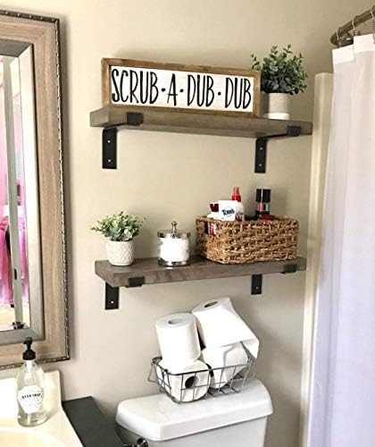 Shelf Brackets 8 Inch Lip Brackets for Shelves, Industrial Forged Raw Metal/S...