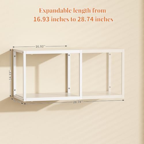 ThreeHio 2 Pack Expandable Garage Shelves Wall Mount, Heavy Duty Garage Wall ...