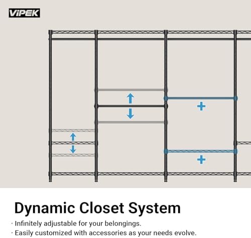 VIPEK V7 Clothes Rack with Shelves Heavy duty Closet for Hanging Clothes