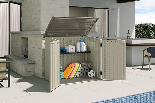 Suncast 34 Cu Ft Capacity Horizontal Outdoor Storage Shed