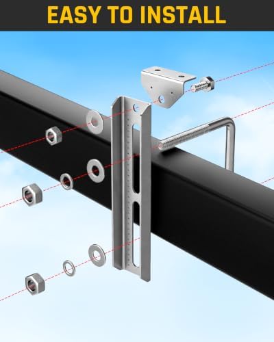 Wyckoff 12" Boat Trailer Bunk Brackets 4-Pack,Heavy Duty Galvanized Swivel