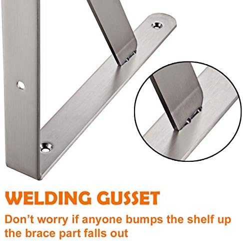 CLT Shelf Bracket 16โ x 12" Max Load: 550 lb Heavy Duty Stainless Steel ...