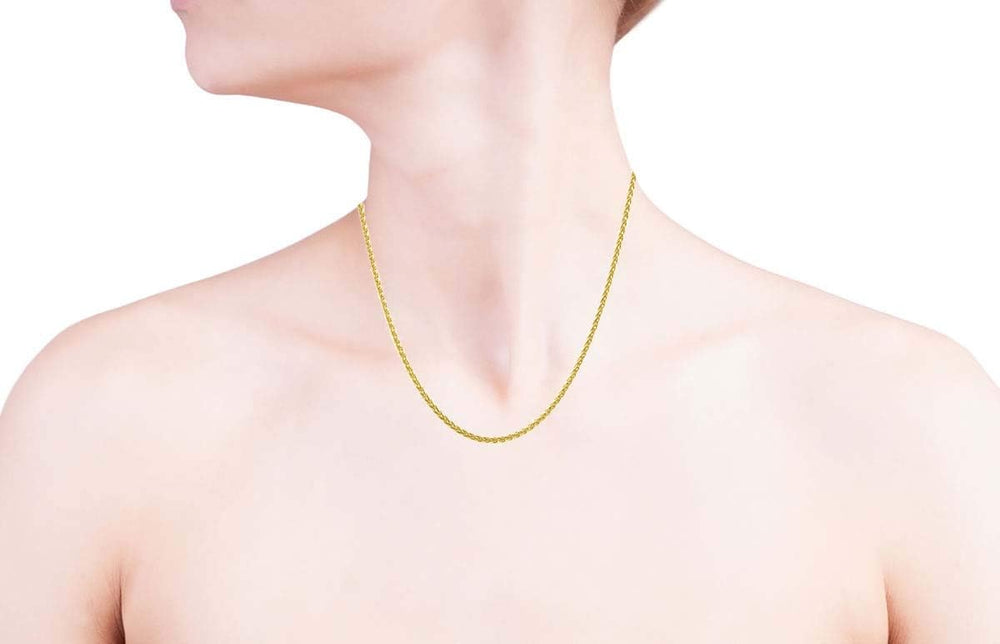 925 Sterling Silver necklace 1.3MM Adjustable Wheat Chain Necklace, Bolo Neck...