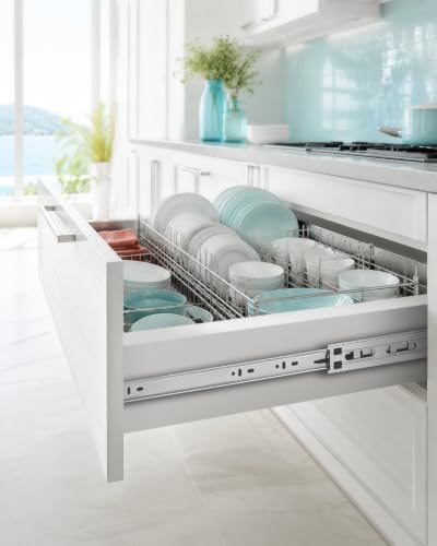 Soft Close Drawer Slides 22 Inch Side Mount 1 Pair, Heavy Duty Drawer Slides ...