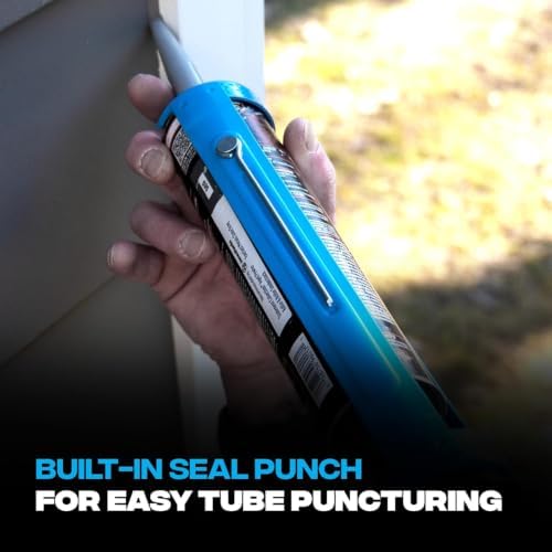 OX Caulk Gun No Drip 10 oz - Dual Thrust 25:1 & 12:1 Thrust - Heavy Duty