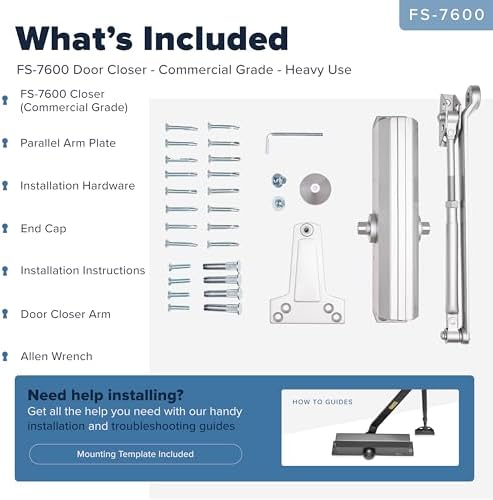 Commercial Door Closer โ Heavy Duty Grade 1 Automatic Door Closer for Commerc...