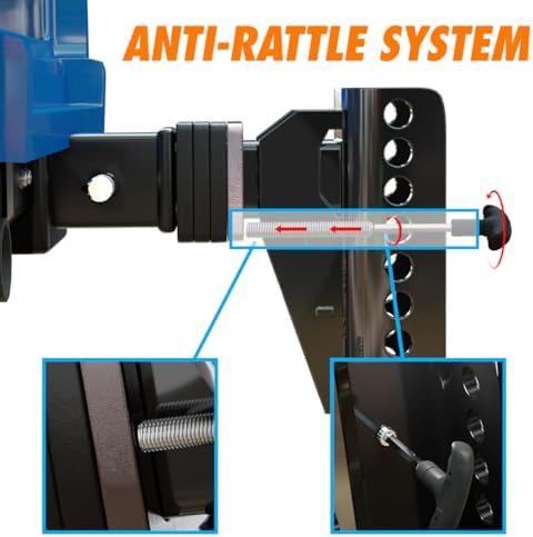 Adjustable Gooseneck Drawbar Trailer Hitch - 20,000 LBS, Fits 2 and 2-5/16 In...