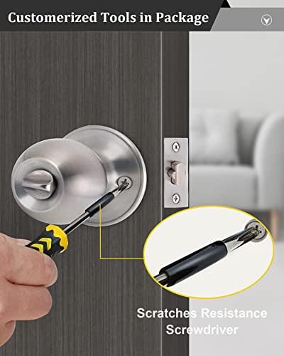 Lanwandeng 2 Sets All Keyed Same Entry Door Knob and Single Cylinder Deadbolt...
