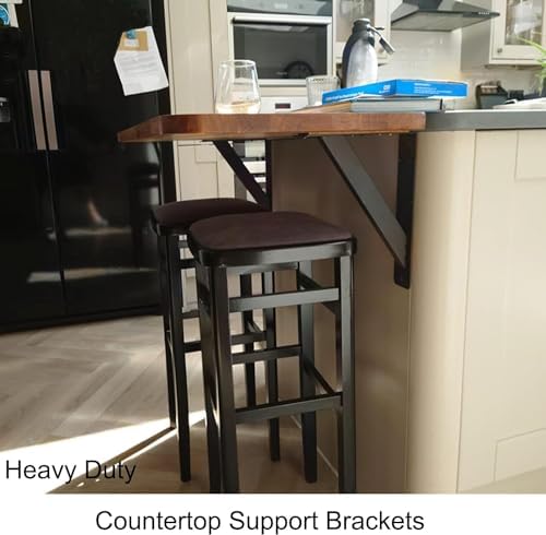 Wdwlbsm 2Pcs Shelf Bracket Heavy Duty 12 Inch Shelf Brackets Steel Mantel Bra...
