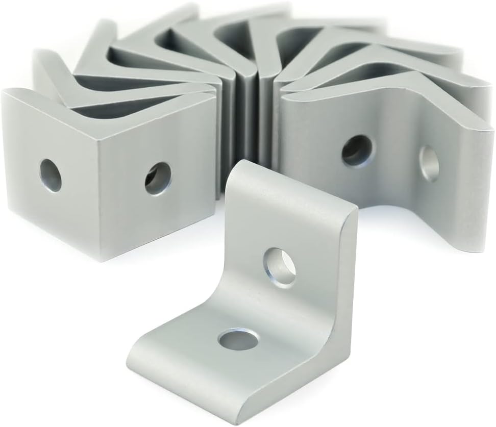 8020, 4302, 15 Series Aluminum 2 Hole Inside Corner Bracket 90 Degree Angle B...