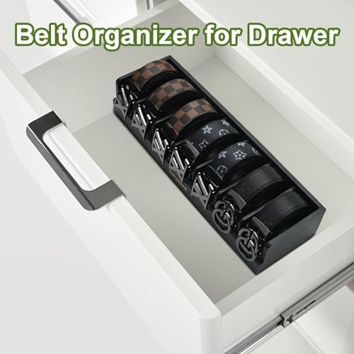 Belt Organizer, Black, 7 Compartments