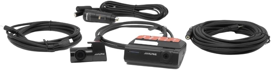 Alpine DVR-C320R Premium 1080P Night Vision Dash Camera Bundle (Front + Rear)...