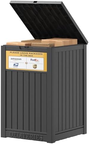 LHBGO Package Delivery Box for Outside, with Delivery Sign 48 Gallon Storage ...
