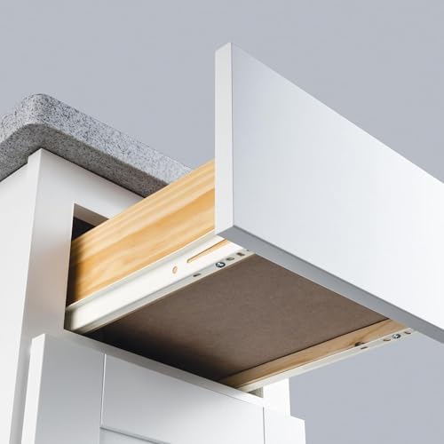 22 Inch Euro Slides, Pack of 2, for Face-Frame and Frameless Cabinets. 75lbs ...