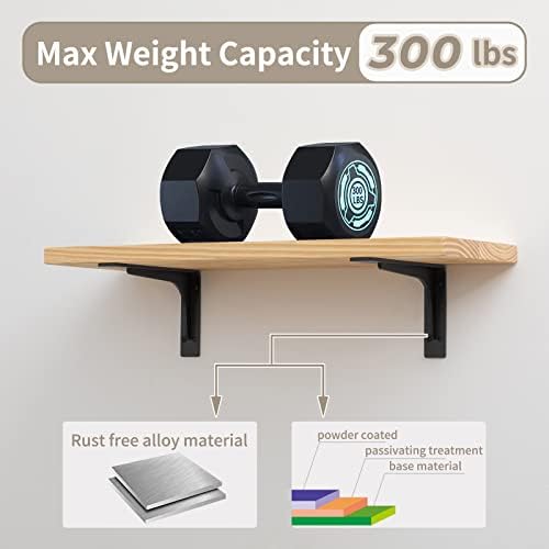 10"x 6"Shelf Brackets,L Shelf Brackets,max Load 300lbs, Vertical An...