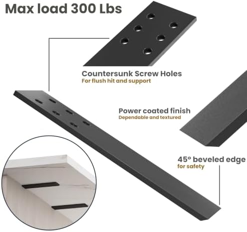 BATODA 10" Countertop Support Brackets (4PCS), Steel Knee Wall Support