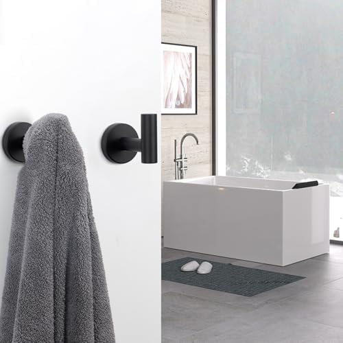 NearMoon Bath Towel Hooks- SUS 304 Stainless Steel Robe Hook Holder, Heavy Du...