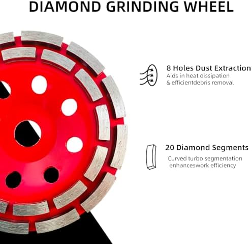 Dust Shroud for Angle Grinder with Diamond Grinding Cup Wheel, 4.5โ5 Inch &am...