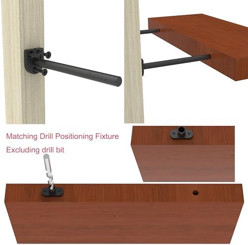 10 in Hidden Floating Shelf Brackets 8 Pack, 1/4" Thick Heavy Duty