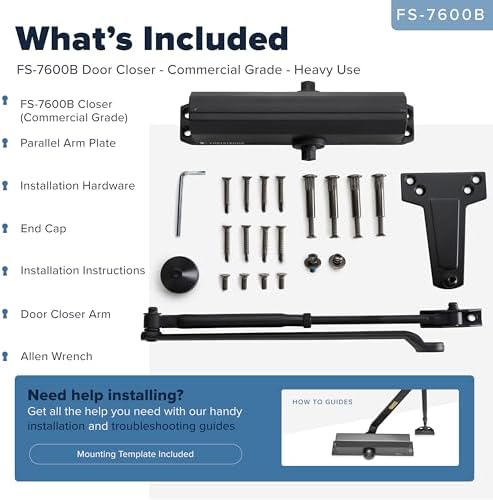Commercial Door Closer โ Heavy Duty Grade 1 Automatic Door Closer for Commerc...
