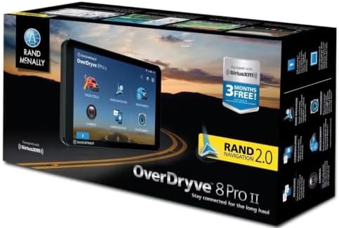 Rand McNally OverDryve 8 Pro II 8-Inch Truck GPS Tablet with Built-in Dash Ca...
