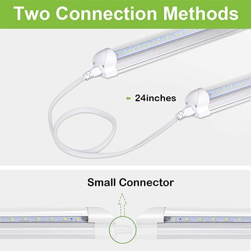 hykolity 6 Pack 4FT LED Shop Light, 6500K Super Bright White, V Shape