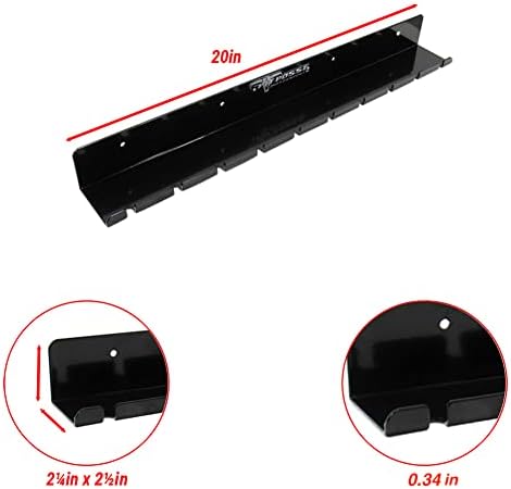Pit Posse PP3118BK Air Tool Pneumatic Rack Holder Organizer for Enclosed Trai...