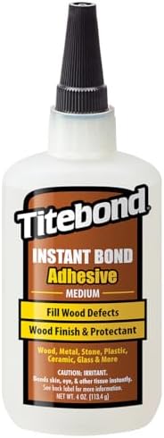 Titebond Instant Bond Medium CA Super Glue โ Ethyl Cyanoacrylate Adhesive Fil...