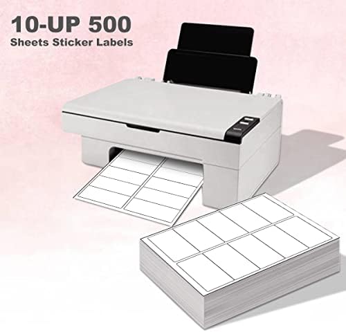 BESTEASY 10-UP Address Labels,/Address Mailing Labels 500 Sheets Shipping Sti...