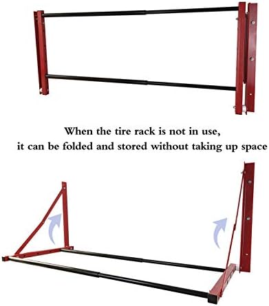 ROBLOCK Folding Tire Wheel Rack Wall Mount Multi-Tire Spare Carriers Garage x