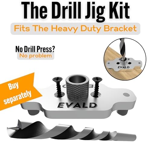 EVALD Heavy Duty Floating Shelf Brackets 6 Inch, Hidden Shelf Brackets with S...