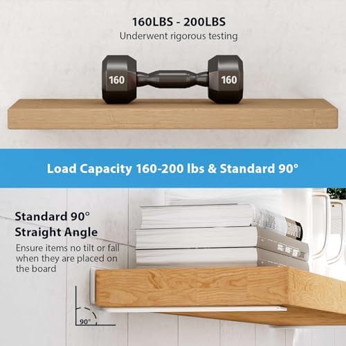 Shelf Brackets, Heavy Duty Floating Shelf Brackets 10-Inch Long, 6-Pack Brack...