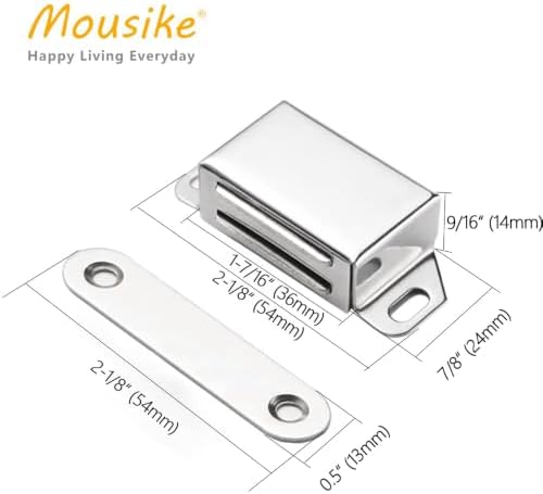 Mousike Cabinet Magnets 30lb Strong Catch for Kitchen Cupboard Door 20Pack