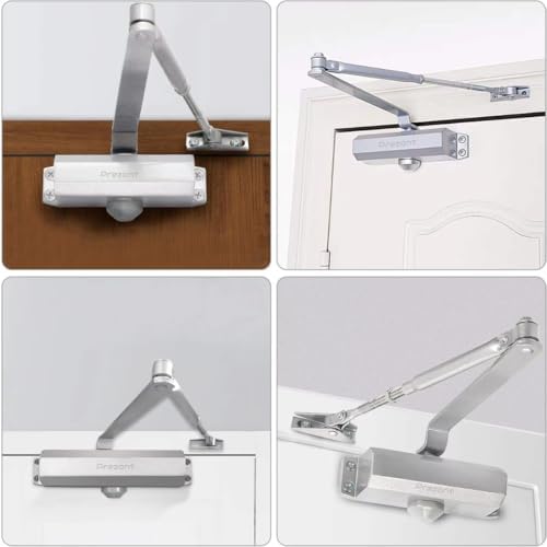 Hydraulic Automatic Door Closer – Heavy Duty Adjustable Closer (Up to 150 lbs...