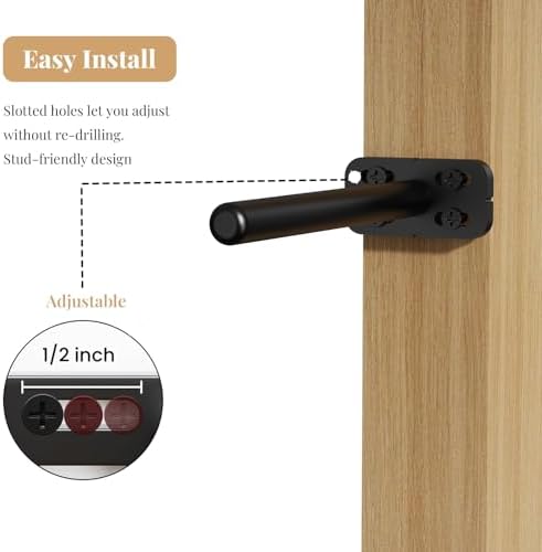 6pcs Wall Shelf Brackets Heavy Duty Floating Shelf Bracket Hidden,Invisible B...